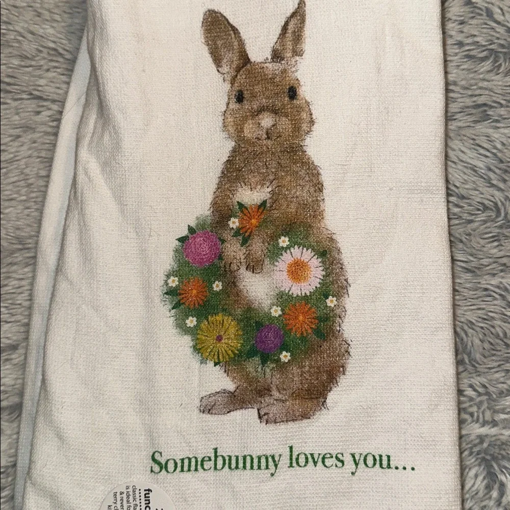 Kay Dee Designs Hello Spring Bunny 2 PK Dual‎ Purpose Kitchen Towels 100% Cotton